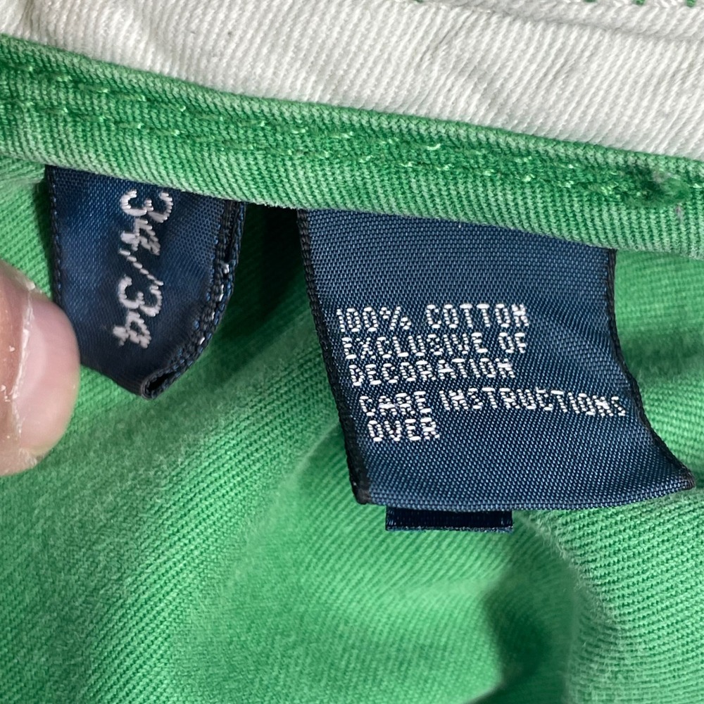 Polo Ralph Lauren Green Officer Trousers Straight Leg Chino Mens 34x34 - Picture 5 of 11
